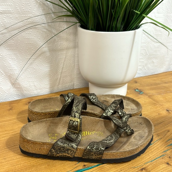 Papillo by Birkenstock metallic leather sandals mayari - Picture 1 of 12